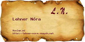 Lehner Nóra névjegykártya